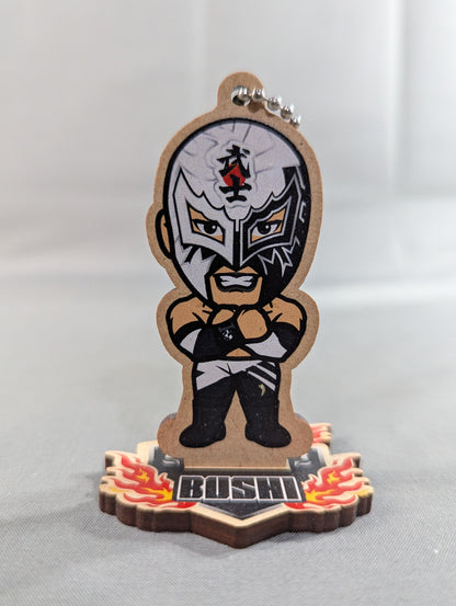 BUSHI Mobagacon Wooden Stand Keychain