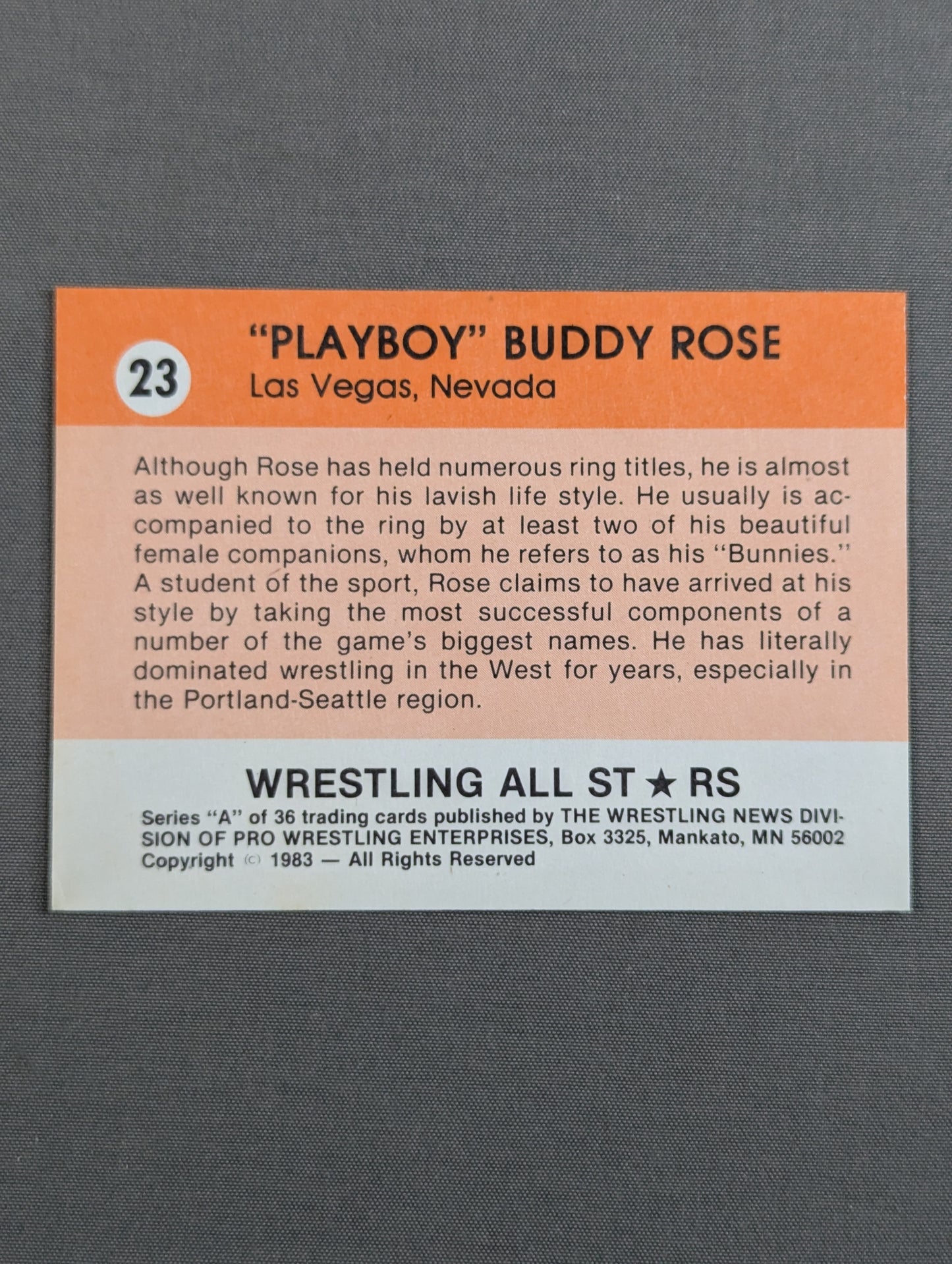 ★1983 WRESTLING ALL STARS Series A★ バディ・ローズ