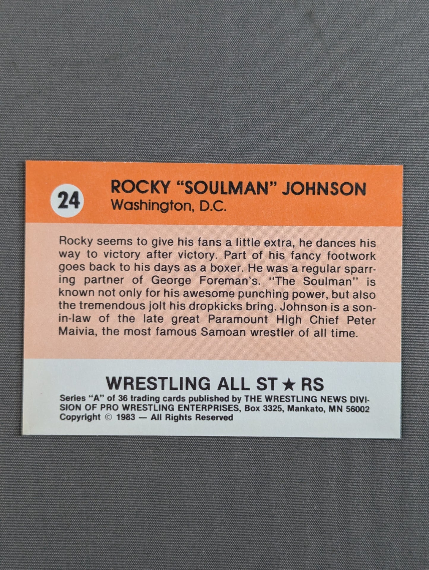 ★1983 WRESTLING ALL STARS Series A★ ロッキー・ジョンソン