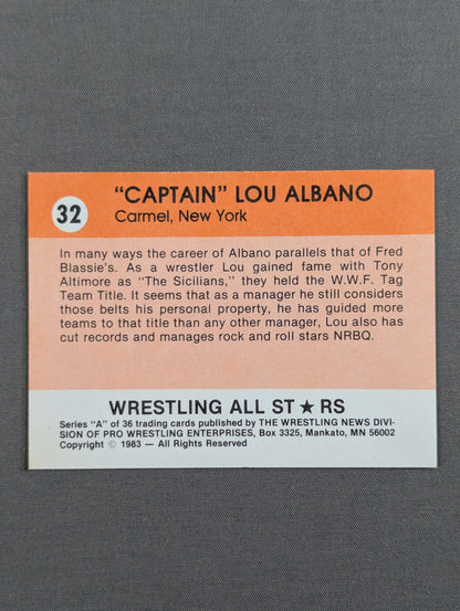 ★1983 Wrestling ALL STARS Series A★ Captain Lou Albano 