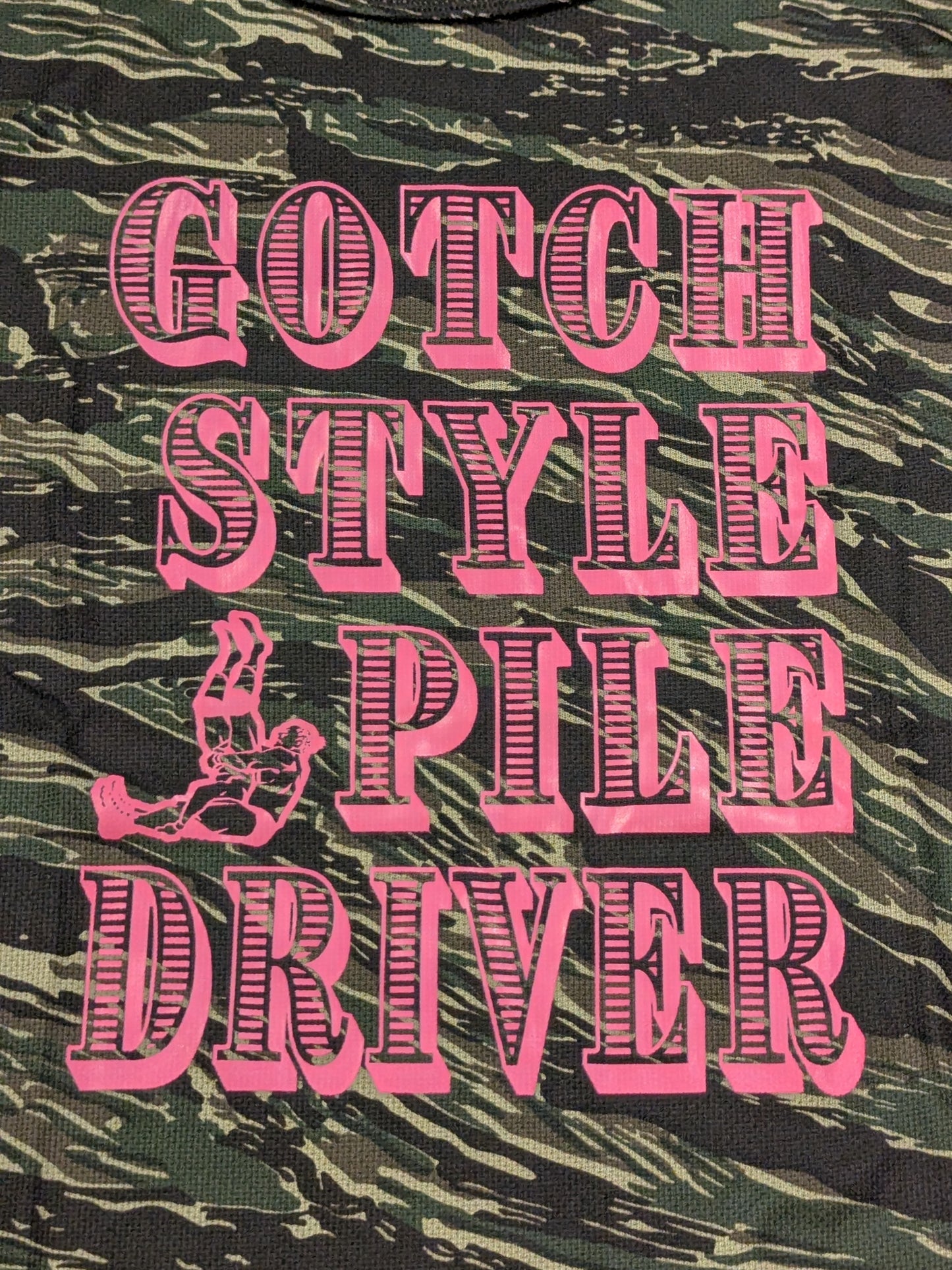鈴木みのる「GOTCH STYLE PILE DRIVER」ドライTシャツ(迷彩)