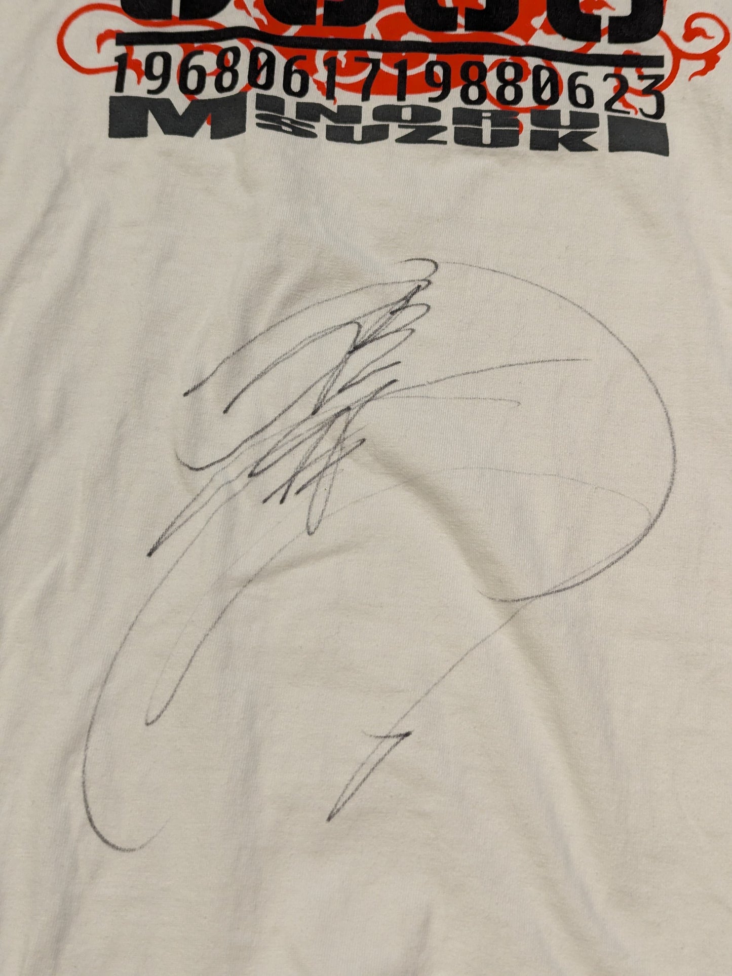 【hand signed autograph】 Minoru Suzuki "5030" T-shirt (White)