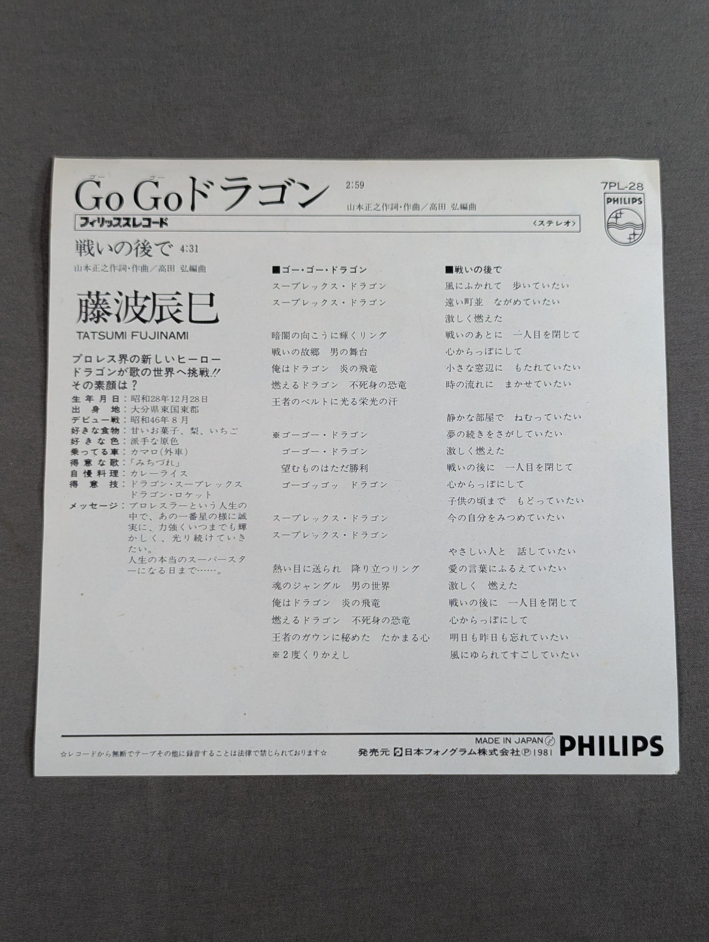 GoGoドラゴン / 藤波辰巳