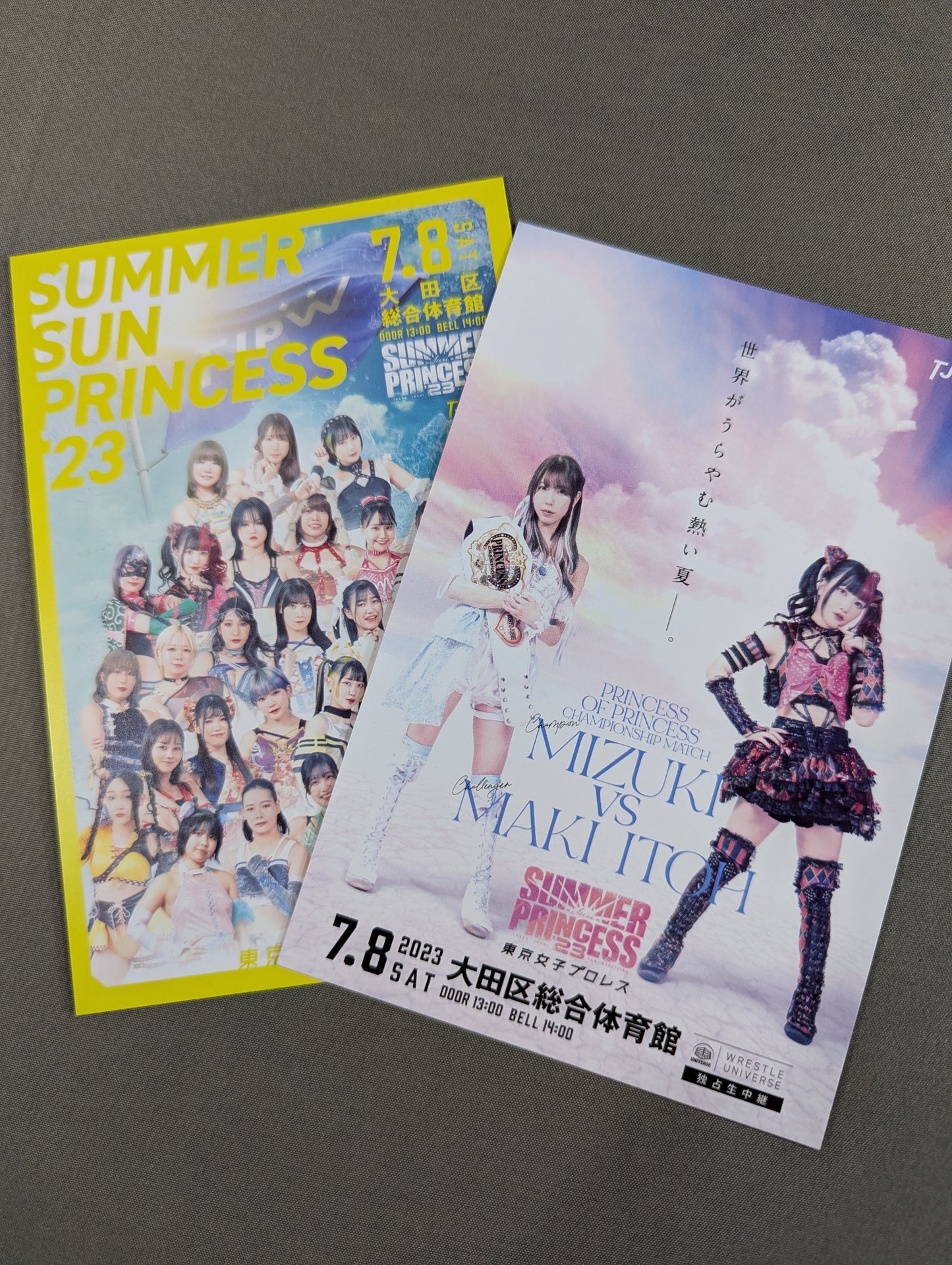 東京女子プロレス「SUMMER SUN PRINCESS '23」非売品ポストカードセット