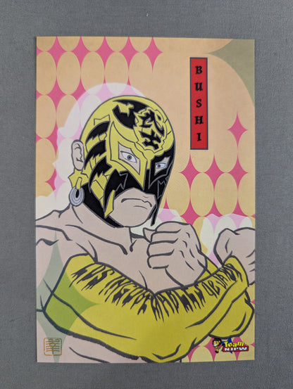 BUSHI  Ukiyo-e Style Postcard ( not sold in stores )