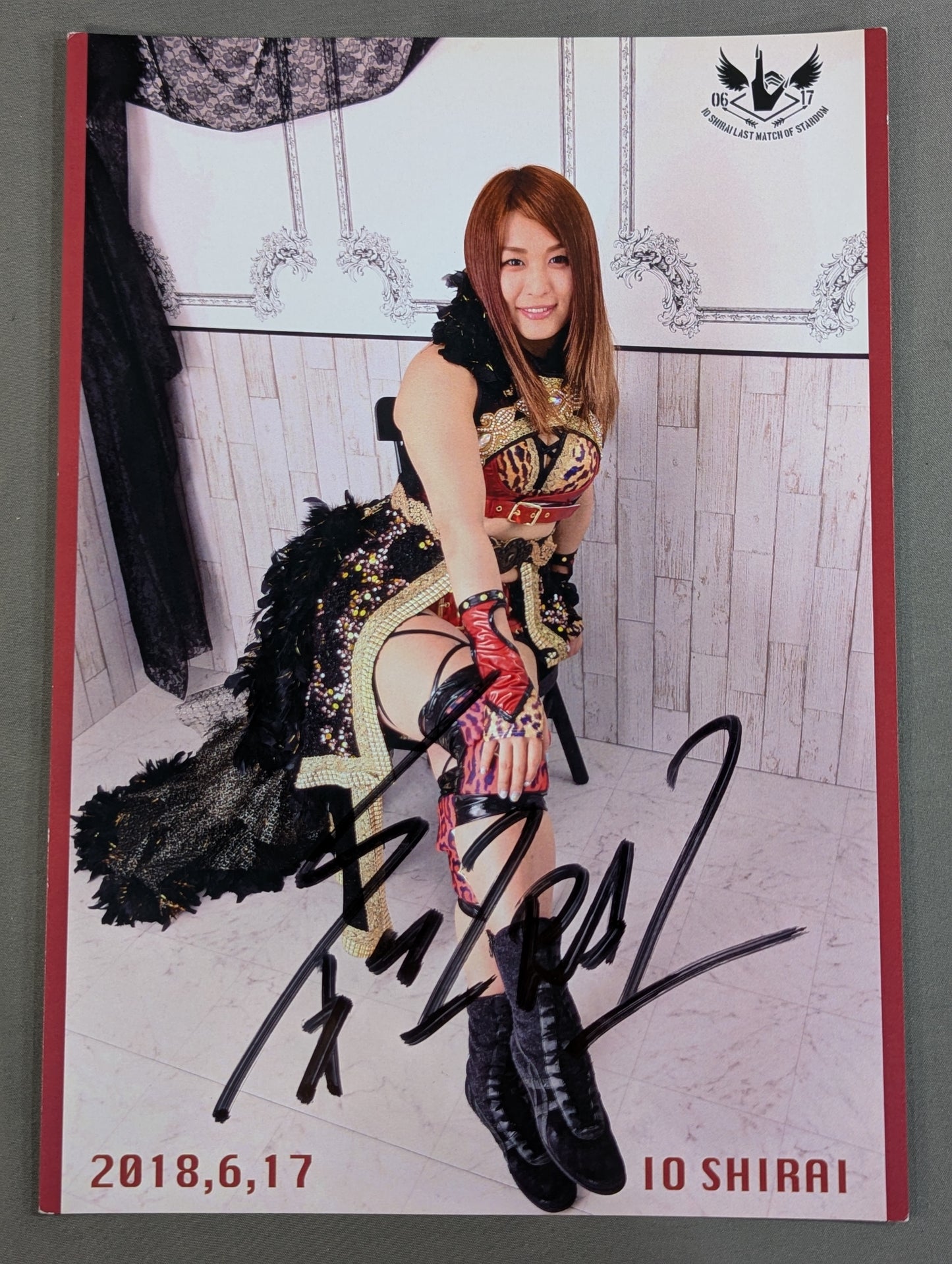 ★LAST MATCHE OF STARDOM★ Io Shirai (Iyo Sky) hand signed autograph  Pro-Photo  (H-7 )