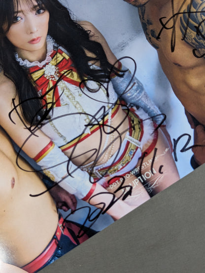 Saki Akai  & Yukio Sakaguchi 2 hand signed autographs  Pro-Photo 