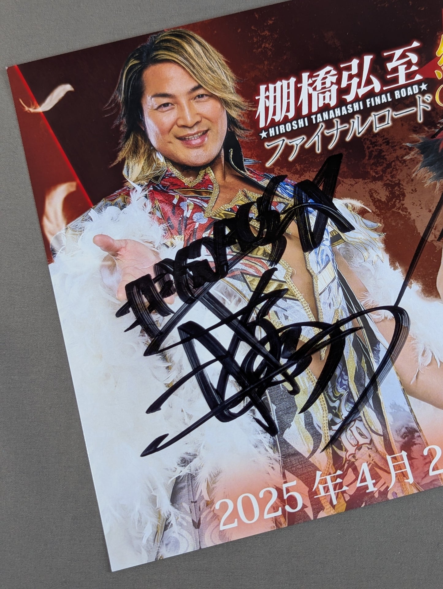 ★ ★ En: Hiroshi Tanahashi Draft & Shingo Takagi  2 hand signed autographs Pro-Photo 