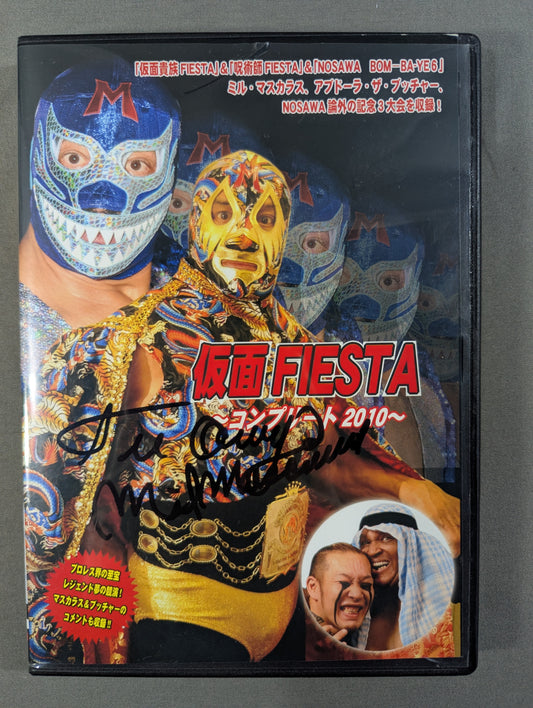 ★ Mil Mascaras  hand signed autograph ★ Kamen Fiesta ~Complete 2010~