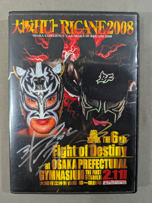 [9 fighters hand signed autograph ] Osaka HURRICANE2008