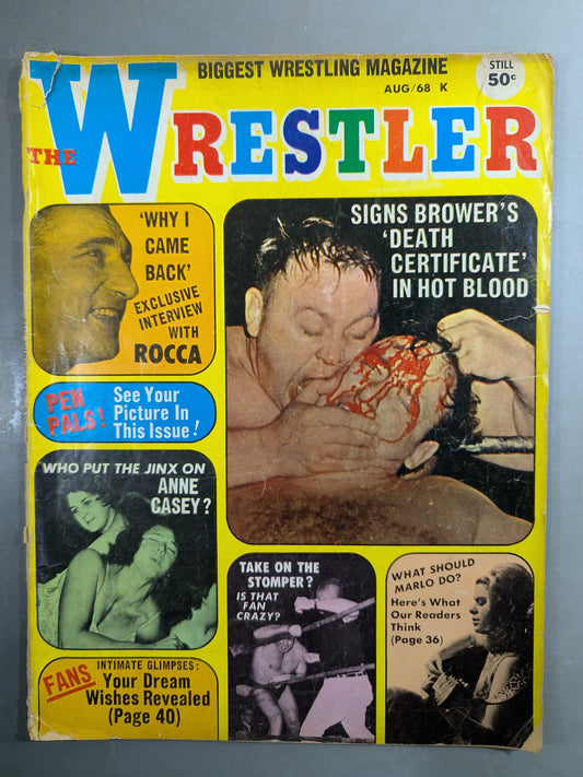 THE Wrestler August 1968 issue