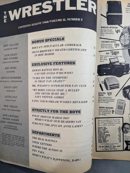 THE Wrestler August 1968 issue