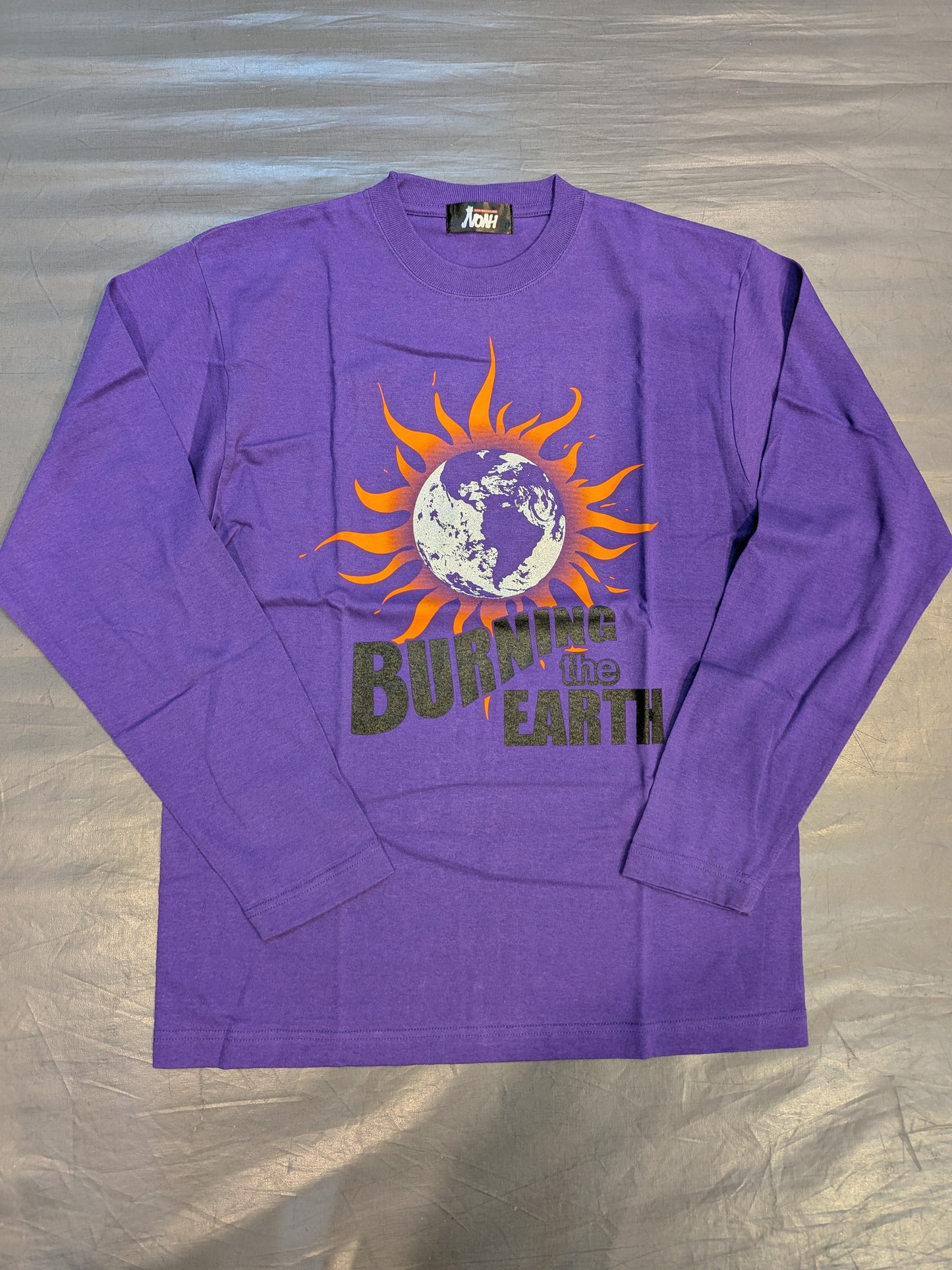小橋建太「BURNING the EARTH」ロングスリーブTシャツ(パープル)