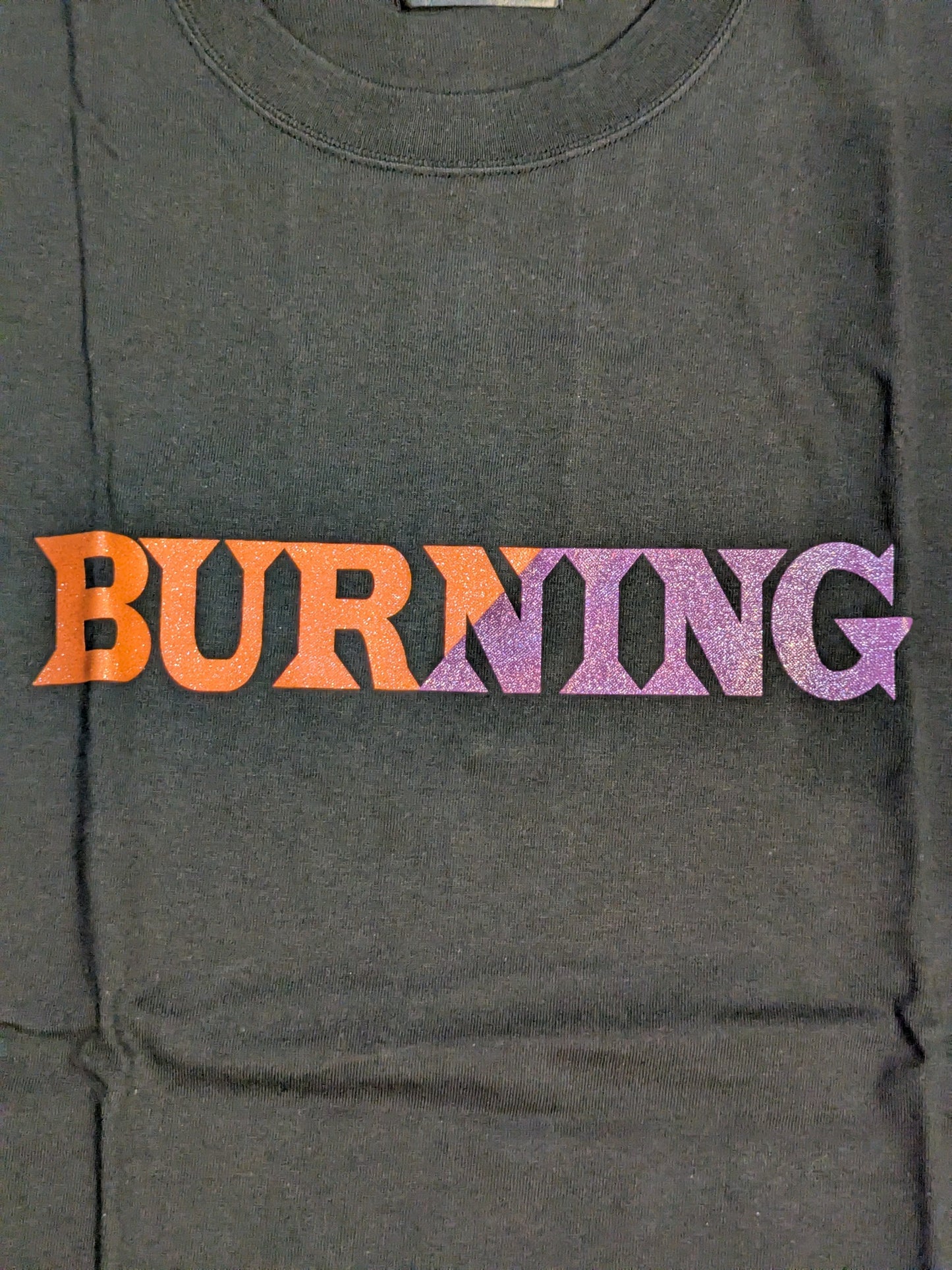 小橋建太「BURNING」Tシャツ(ブラック×オレンジ×パープル)