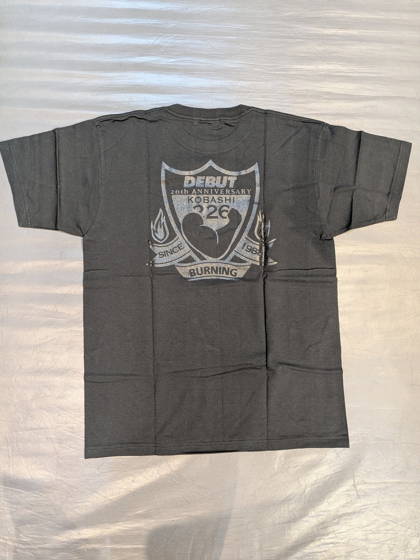 小橋建太「BURNING」Tシャツ(ブラック×オレンジ×パープル)