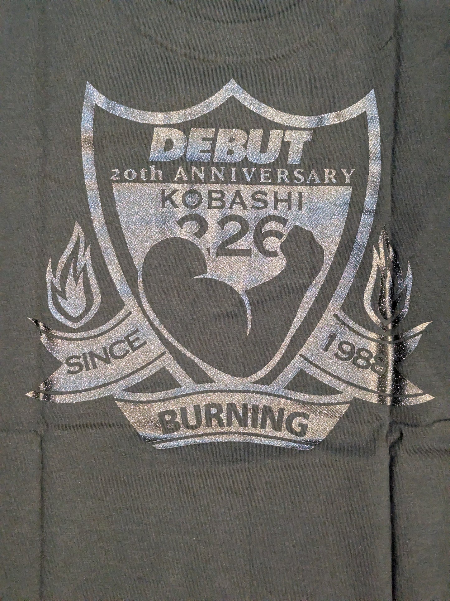 小橋建太「BURNING」Tシャツ(ブラック×オレンジ×パープル)