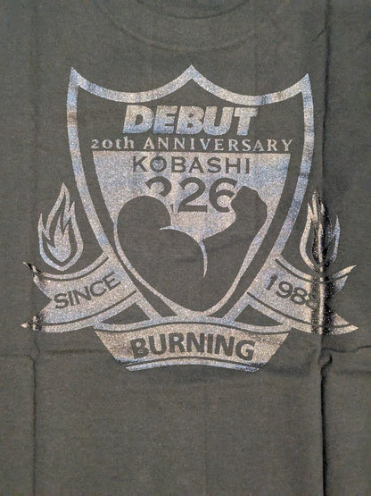 小橋建太「BURNING」Tシャツ(ブラック×オレンジ×パープル)