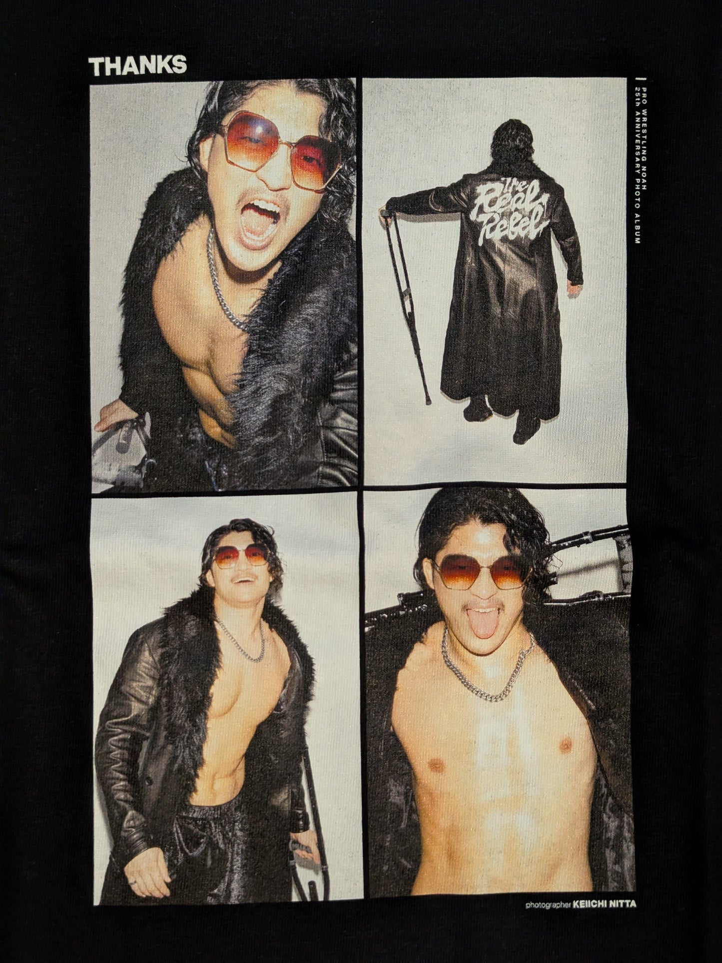 OZAWA「THANKS」フォトTシャツ(ブラック)