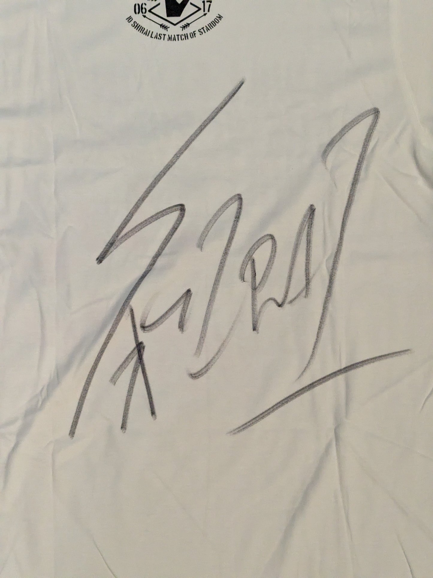【hand signed autograph】 Io Shirai (Iyo Sky) "Last Match" T-shirt (White)