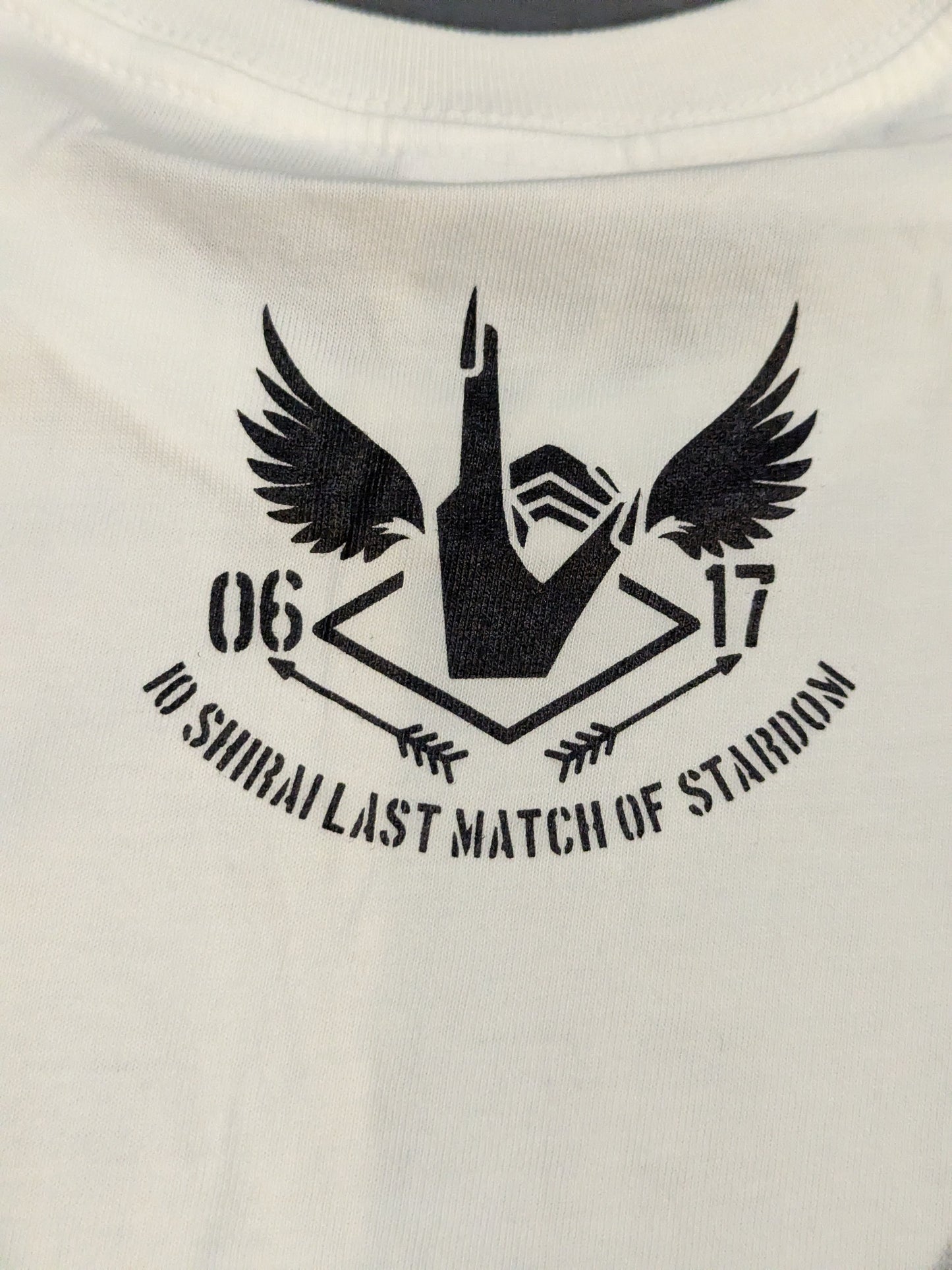 【hand signed autograph】 Io Shirai (Iyo Sky) "Last Match" T-shirt (White)