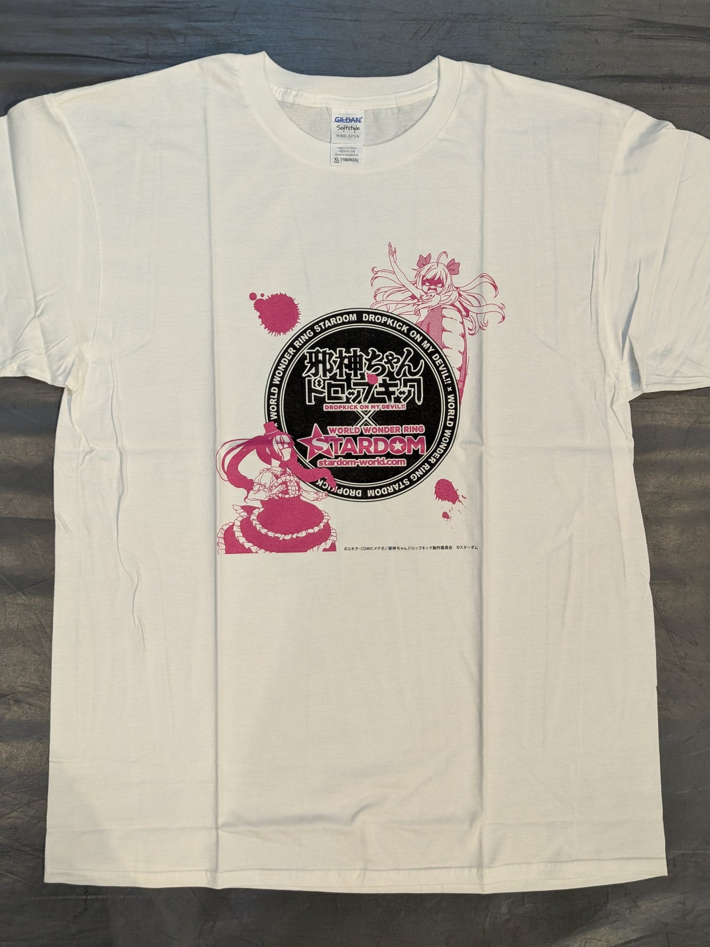 Jashin-chan Dropkick × Stardom Collaboration T-Shirt (White)