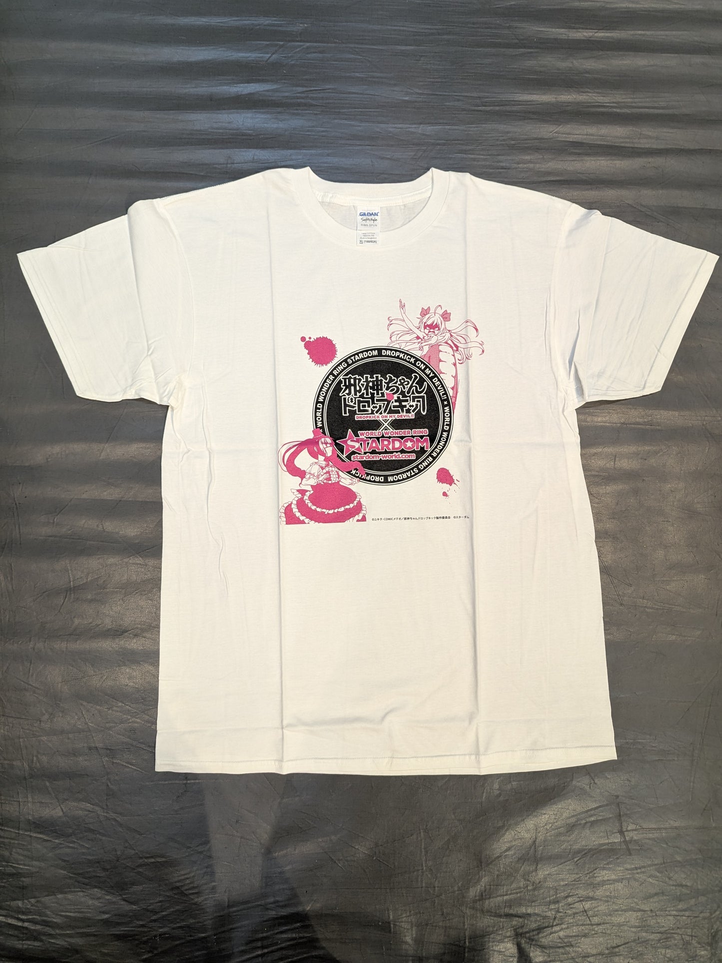 Jashin-chan Dropkick × Stardom Collaboration T-Shirt (White)