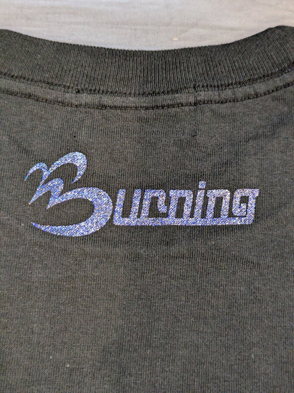 【直筆サイン入り】小橋建太「BURNING」Tシャツ①(ブラック×パープル)