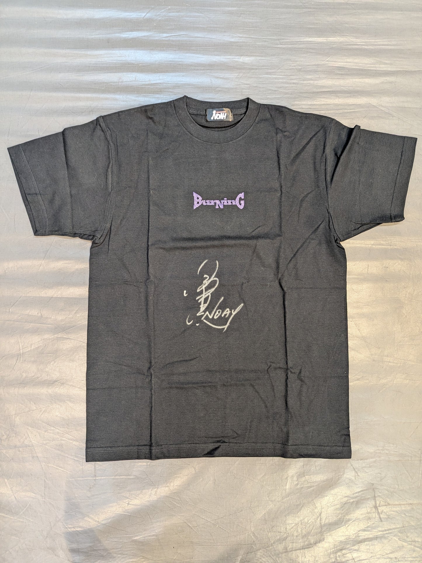 【直筆サイン入り】小橋建太「BURNING」Tシャツ②(ブラック×パープル)
