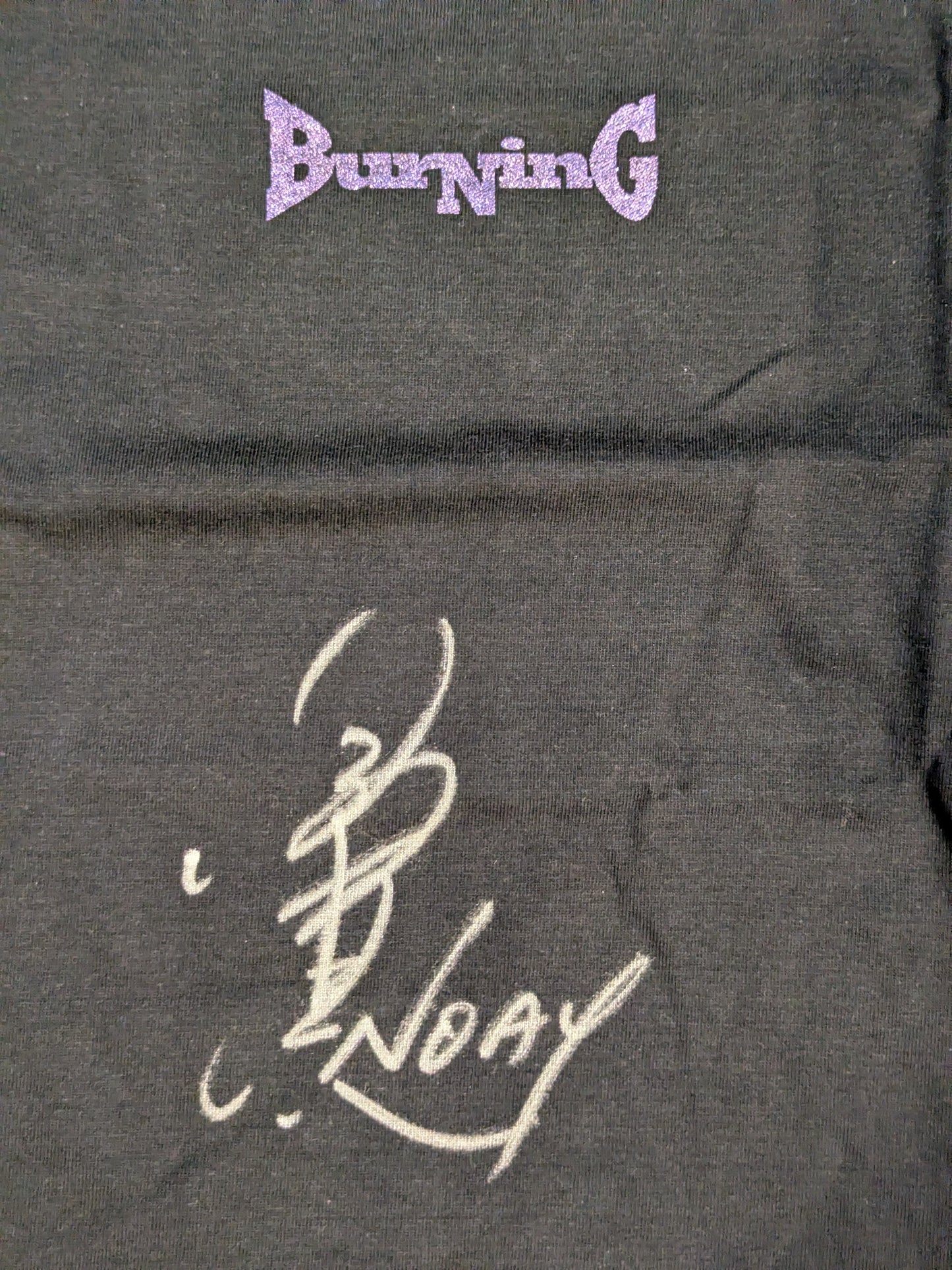 【直筆サイン入り】小橋建太「BURNING」Tシャツ②(ブラック×パープル)