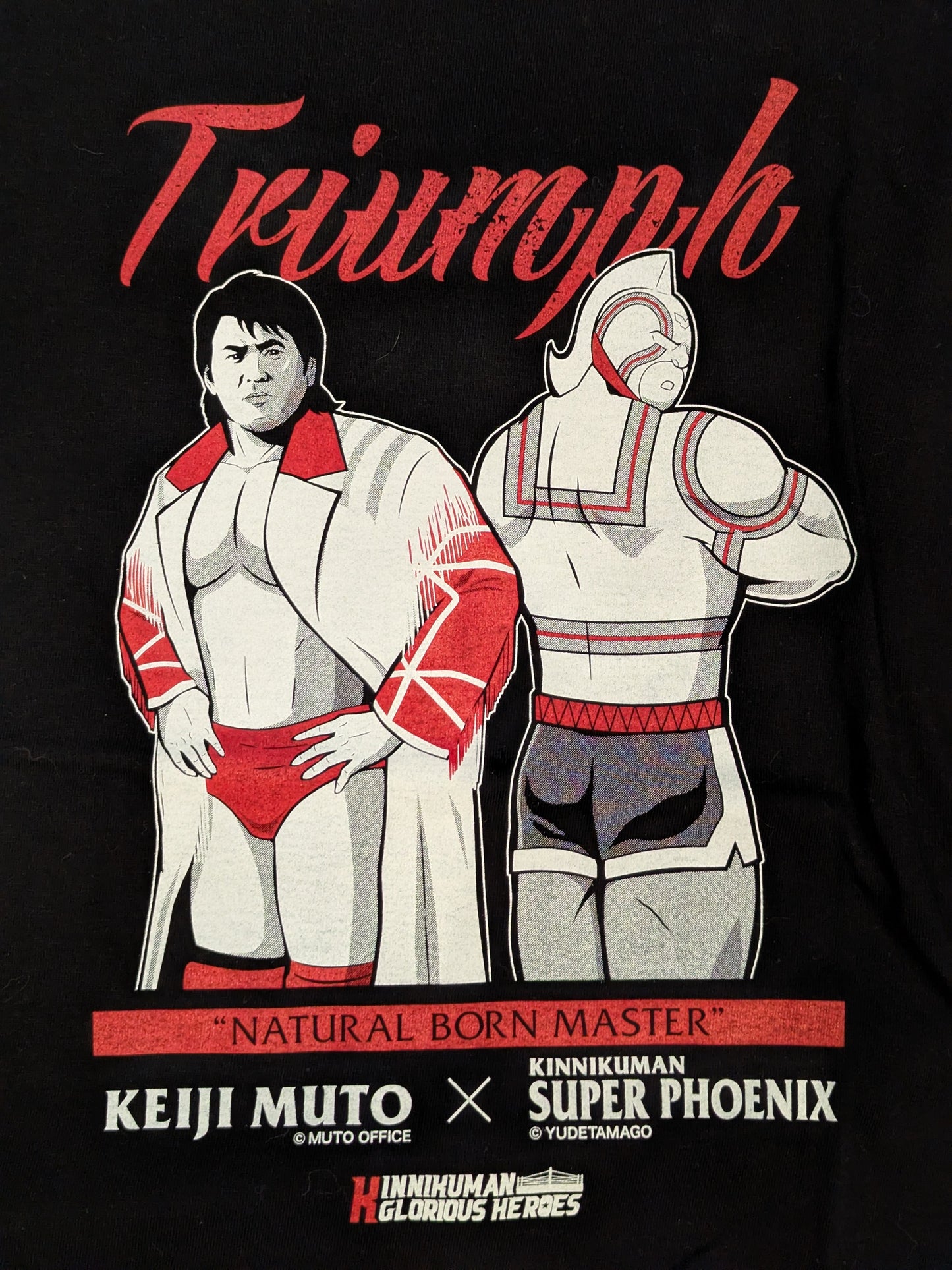 武藤敬司×キン肉マン スーパー・フェニックス コラボTシャツ(ブラック)