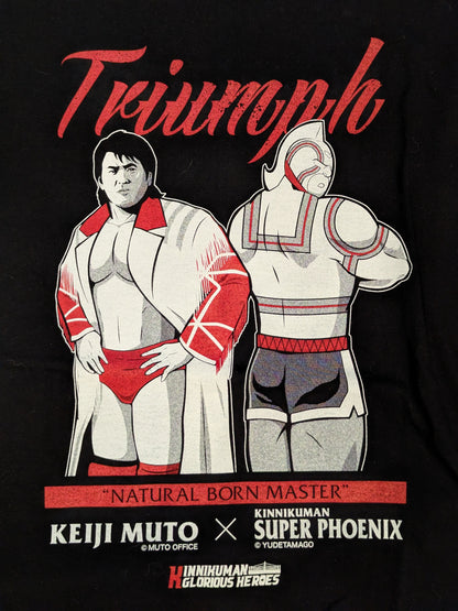武藤敬司×キン肉マン スーパー・フェニックス コラボTシャツ(ブラック)