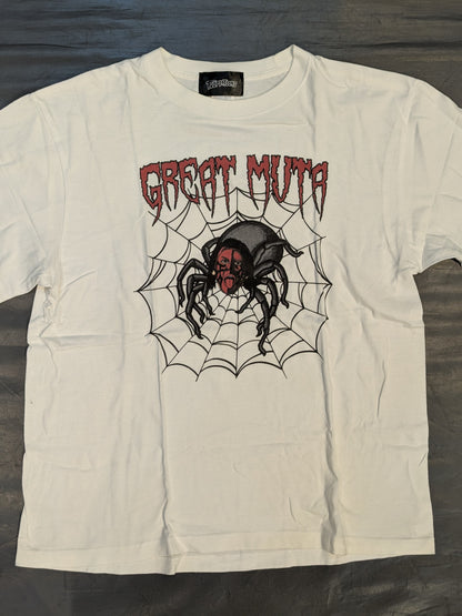 グレート・ムタ×TWOPLATOONS「SPIDER」コラボTシャツ(ホワイト×レッド)