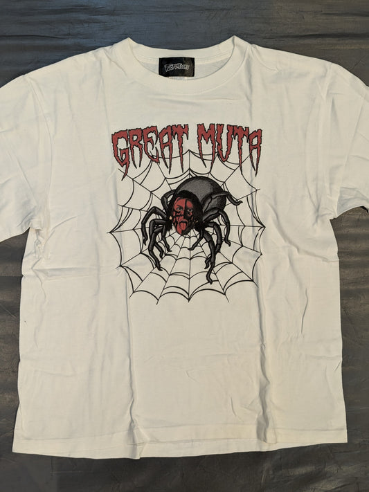 Great  Muta× TWOPLATOONS 'SPIDER' Collaboration T-Shirt (White×Red)