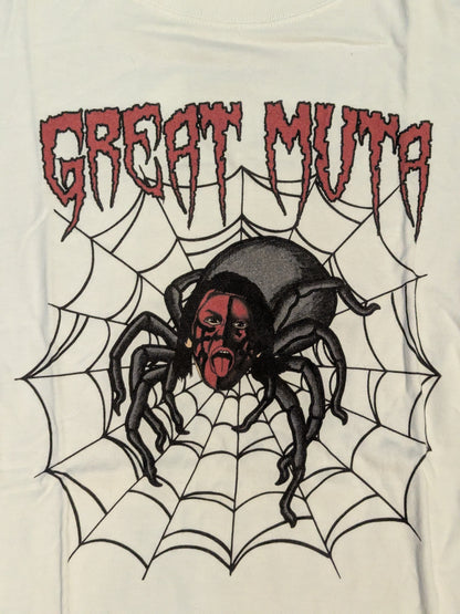 グレート・ムタ×TWOPLATOONS「SPIDER」コラボTシャツ(ホワイト×レッド)