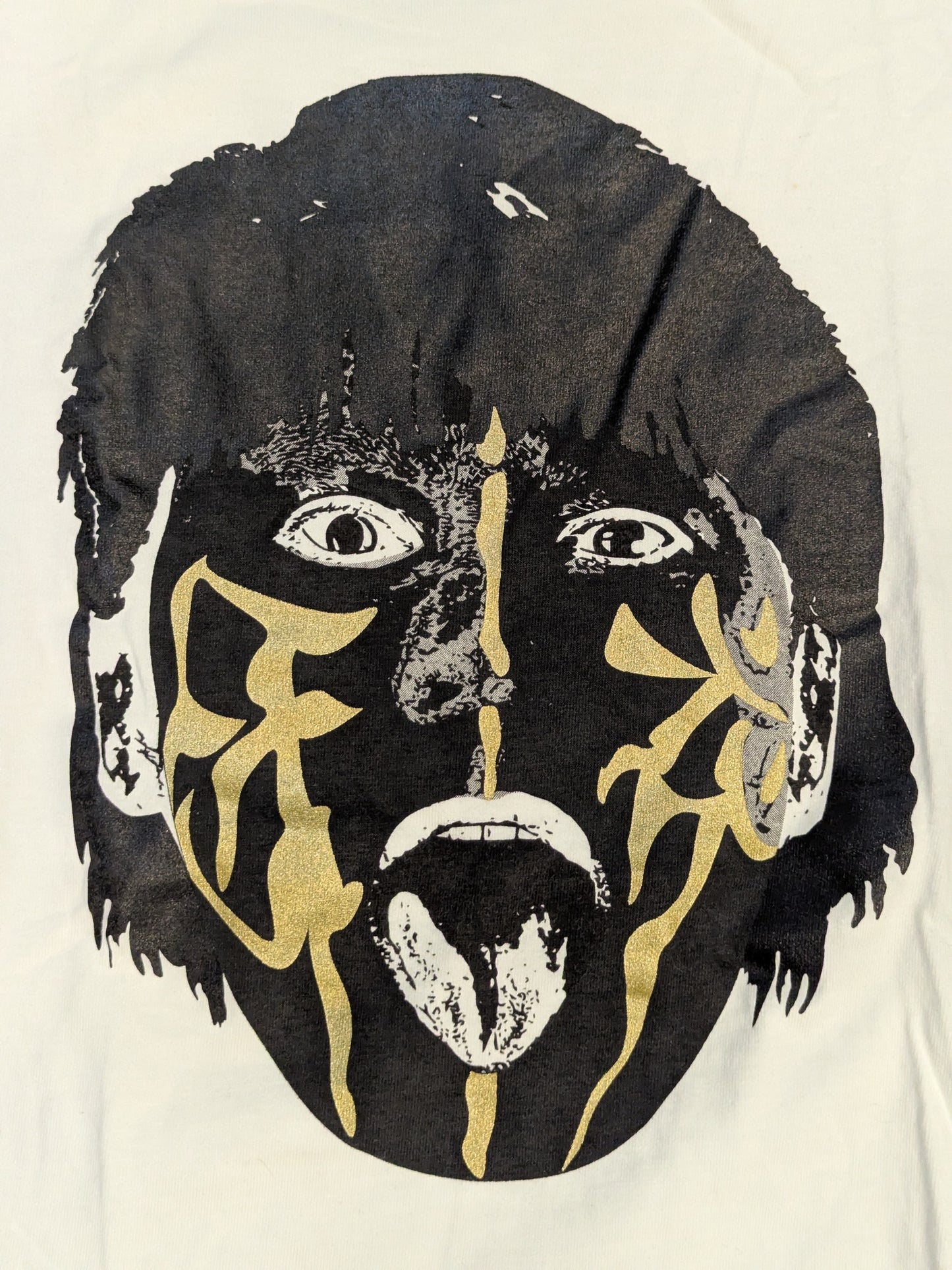 Great  Muta× TWOPLATOONS Collaboration T-Shirt (Black × Gold Paint)