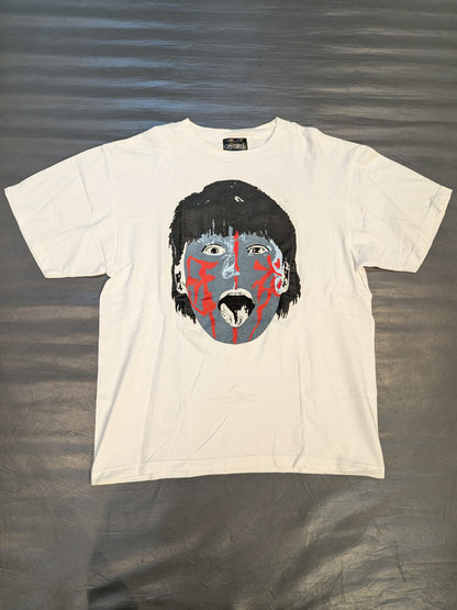 グレート・ムタ×TWOPLATOONS コラボTシャツ(青×赤ペイント)