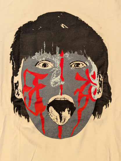 グレート・ムタ×TWOPLATOONS コラボTシャツ(青×赤ペイント)