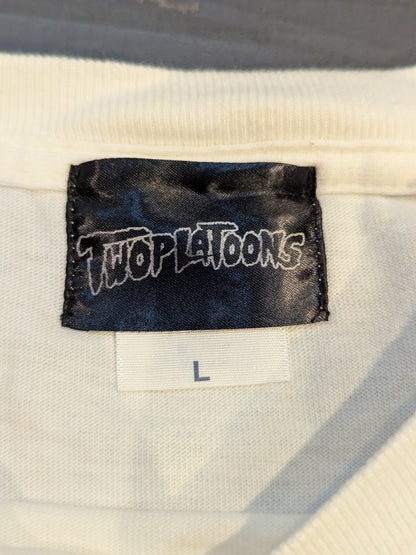 グレート・ムタ×TWOPLATOONS コラボTシャツ(青×赤ペイント)