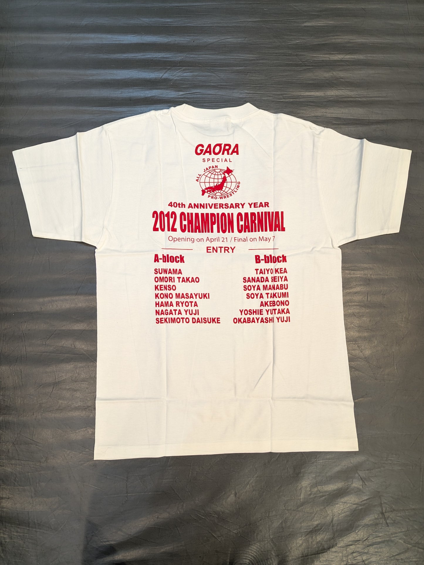 2012 チャンピオンカーニバル Tシャツ