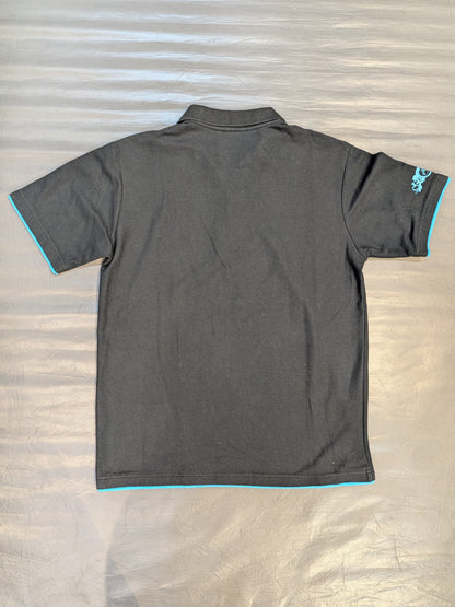 All Japan Pro Wrestling  "40th ANNIVERSARY" Polo Shirt (Black× Light Blue)