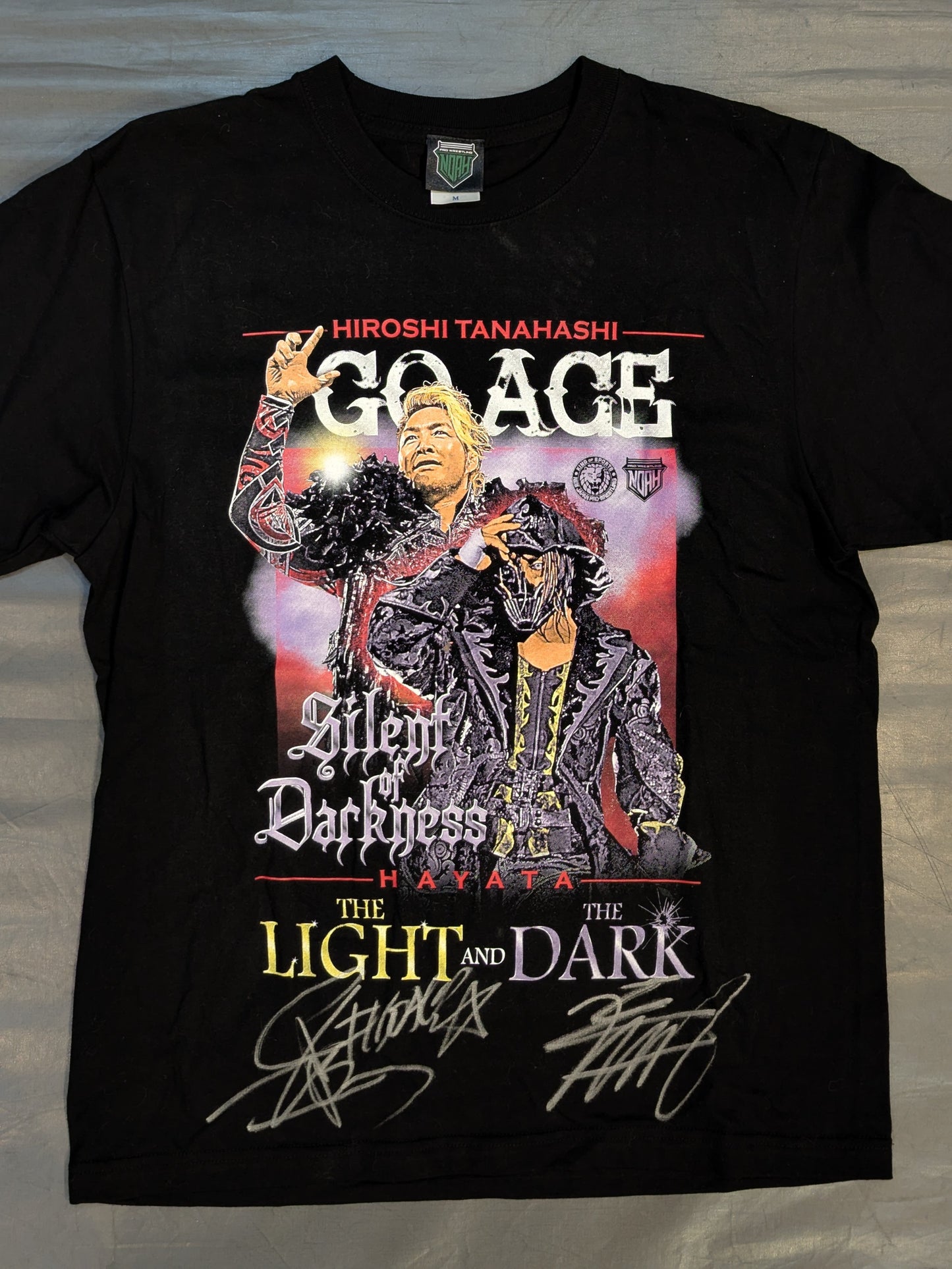 【直筆Wサイン入り】棚橋弘至＆HAYATA タッグ記念Tシャツ