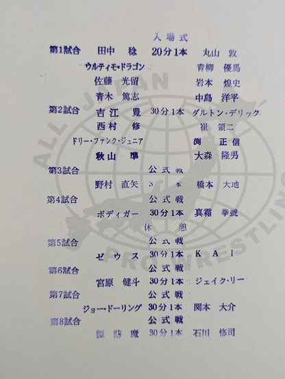 【7選手直筆サイン入り】2017チャンピオン・カーニバル