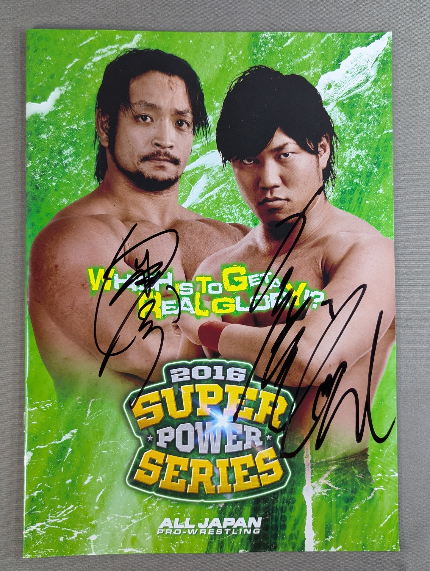 [2 fighters hand signed autograph ] ★ Miyahara vs Sekimoto Triple Crown Match ★ 2016 Super Power Series / 2016 SUPER POWER SERIES (Final Match)
