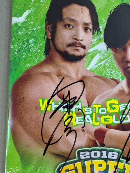 [2 fighters hand signed autograph ] ★ Miyahara vs Sekimoto Triple Crown Match ★ 2016 Super Power Series / 2016 SUPER POWER SERIES (Final Match)