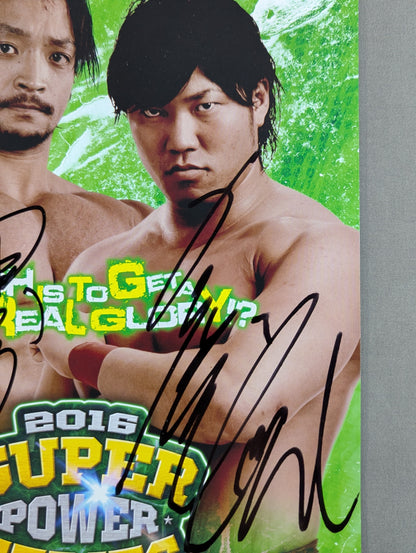 [2 fighters hand signed autograph ] ★ Miyahara vs Sekimoto Triple Crown Match ★ 2016 Super Power Series / 2016 SUPER POWER SERIES (Final Match)