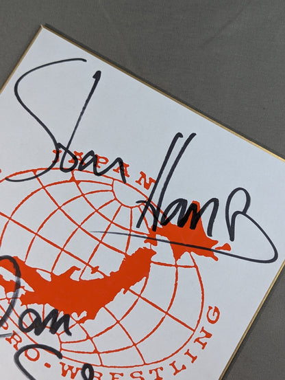 Stan Hansen & Dan Spivey (Danny Spivey)  (All Japan) Pro Wrestling Exclusive Shikishi (Autograph board) )