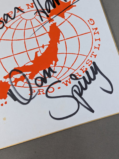 Stan Hansen & Dan Spivey (Danny Spivey)  (All Japan) Pro Wrestling Exclusive Shikishi (Autograph board) )