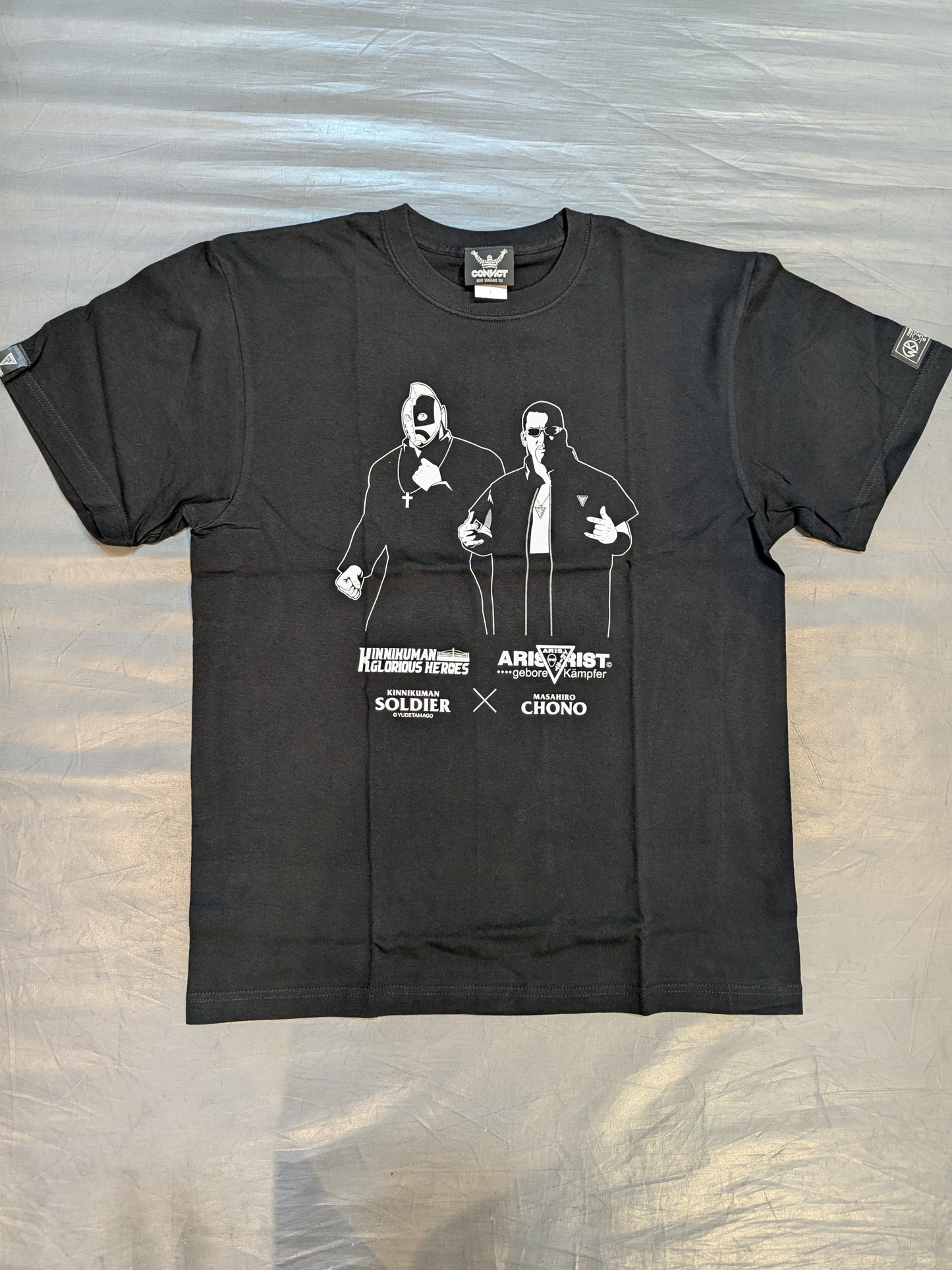 蝶野正洋×キン肉マンソルジャー コラボTシャツ(ブラック)