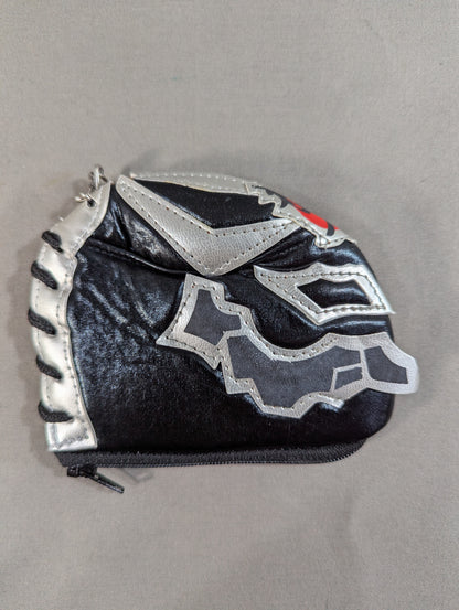 BUSHI  Mask Coin Case & Keychain (Black, × Gold)