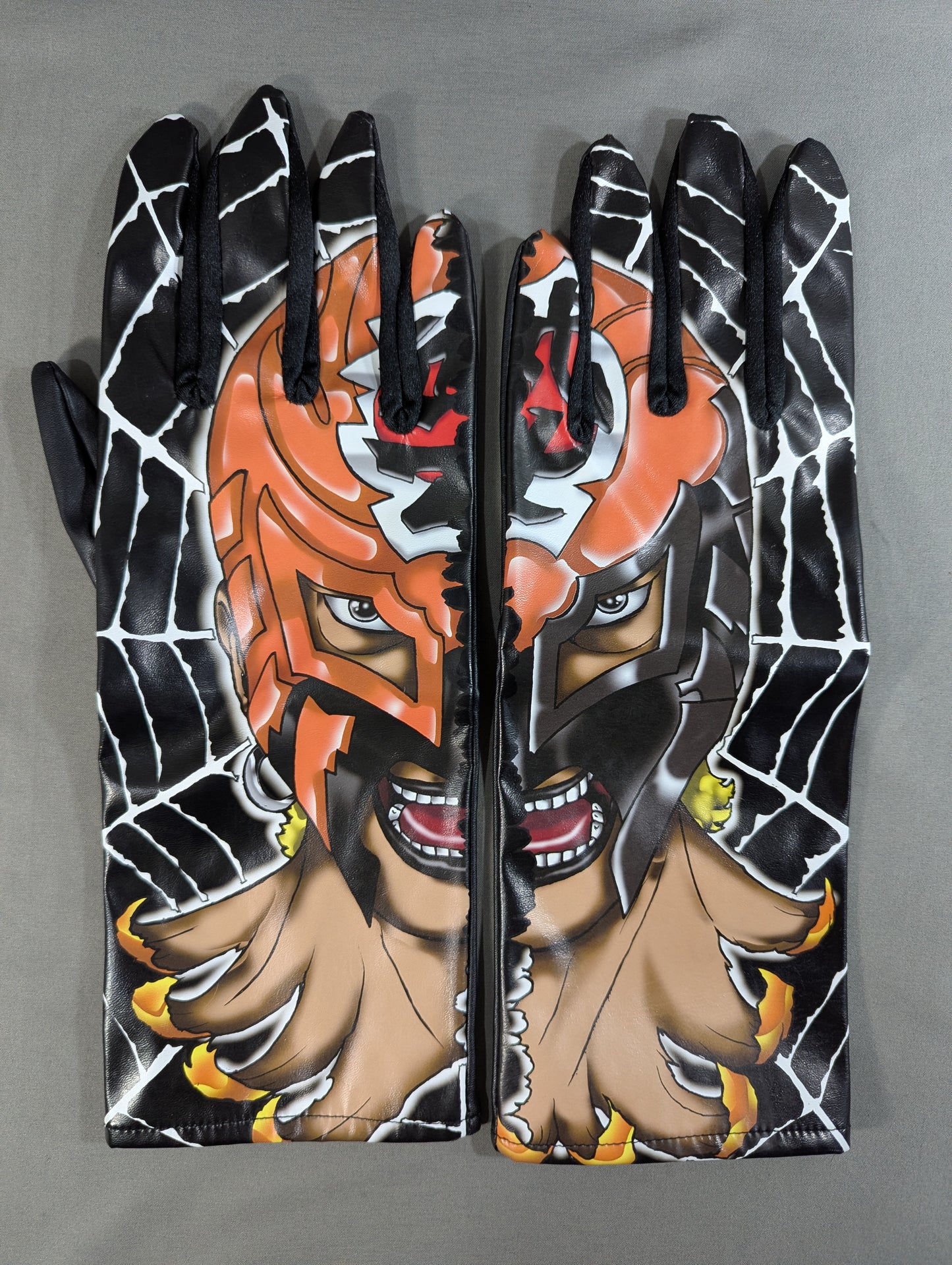 【hand signed autograph】 BUSHI  Gloves (Orange × Black Mask)